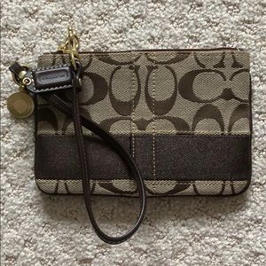 Brown Coach Wristlet